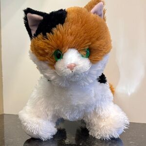 Build A Bear Promise Pet Calico Kitty Cat Plush Stuffed Animal Green Eyes BAB
